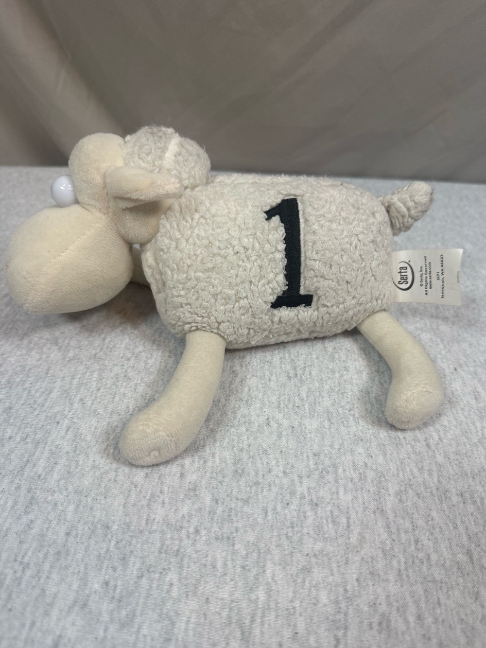Vintage Y2K Serta Counting Sheep #1 Plush Toy Curto Toys - One Size